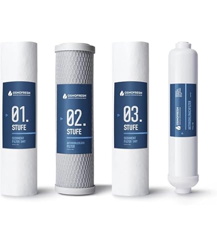 Filtersatz Für 5-stufige Osmoseanlage - 8 Filter + Membrane 75 GPD