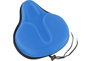 MSDADA Coprisella Bici in Gel, Grande Coprisella Cyclette, Copri Sella Bici da Corsa, Bicicletta per Elettrica, Spinning, Strada, Mountain Bike, Cyclette(Blu)