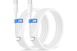 BAMKEY Cavo USB C Lightning 2M 2Pezzi [Certificato MFi], iPhone USB C Cavo Lightning USB C Cavo Ricarica iPhone Cavo Caricatore iPhone Cavetto Filo Caricatore per iPhone 14 13 12 Pro Max/11/XS/XR/X/8/iPad