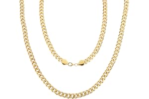 KarneLux Goldkette 50 cm - Kostüm Accessoire für Gangster, Rapper oder Joker - Disco Goldkettchen Panzerkette 80er Jahre für Karneval oder Fasching