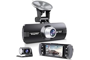 Range Tour Dash Cam Front and Rear, 1080P FHD Car Camera DVR Driving Recorder In Car Camera Dashcam with 170° Wide Angle WDR and 2.7" LCD Display Night Vision G-Sensor Loop Recording Motion Detection