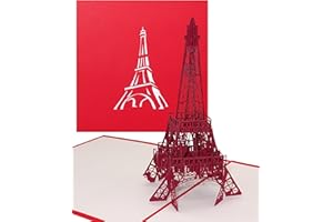 COLOGNE CARDS Kartka pop up "Paris Wieża Eiffla" – idealne opakowanie na prezent, bon i bon podróżny Paryż i Francja – kartka 3D jako zaproszenie, kartka urodzinowa i prezent z Paryża