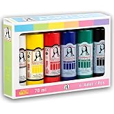Mona Lisa Akrilik Boya Seti 6 Renk 70 ml. Akrilik Boya Seti Tuval, Ahşap, Taş, Seramik ve Hobi Boyama İ&ccedil;in Yoğun Pigmentli &Ccedil;o