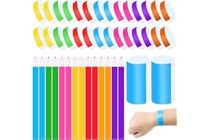 LOMIMOS 700 PCS Bracelets en Papier, Imperméables Bracelets d'Identification, Bracelet Entrée, Bracelets Événementiels Colorés pour Les Soirées Festival de Musique Evénements Clubs Concert