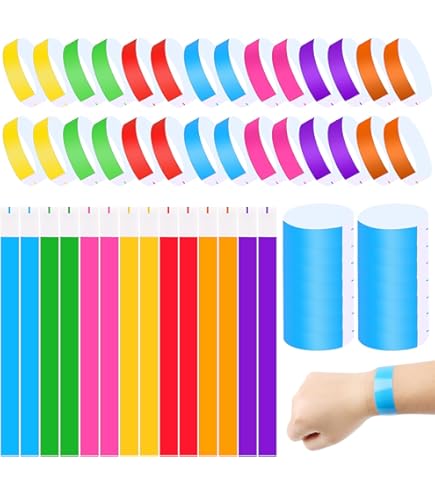 100 Bracelets En Papier Imperméables - Pour Événements, Concerts, Festivals (Bleu)