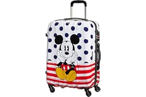 American Tourister Disney Legends - Spinner M, Equipaje infantil, 65 cm, 62,5 L, Multicolor (Mickey Blue Dots)