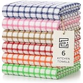 FILUMEX Terry Cotton Dish Towels 40 x 60 cm &ndash; Pack of 6 Multi-Purpose Cleaning Cloths | Good Kitchen Towels with High Absorpt