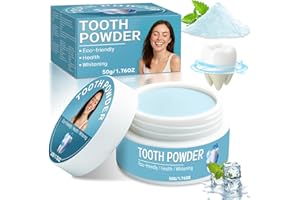 MALLBAOLA Teeth Whitening Powder, Teeth Stain Remover for Bright Teeth, No Sensitivity Tooth Whitener Kit, Tooth Whitening Powder, Effective Teeth Whitener Removes Years of Coffee, Tea, Wine Stain, Enamel Safe