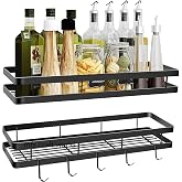 MFS Craft World 1+ Spice Rack set of 2 Organizer for Cabinet, Spice Shelf Wall Mounted Storage Rack Floating Shelves for Wall