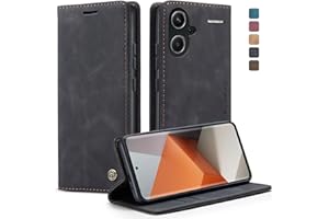 KZB Handyhülle für Xiaomi Redmi Note 13 Pro Plus 5G/ Redmi Note 13 Pro+ 5G Hülle Premium Lederhülle Klappbar Flip Case Tasche Magnet Kartenfach Standfunktion Klapphülle Schutzhülle - Schwarz