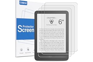 CoBak Lot de 3 films de protection d'écran mats anti-reflets pour Kindle 11e génération 2024 et 2022 de 6 pouces, Kobo Nia, PocketBook – Film PET haute clarté non trempé