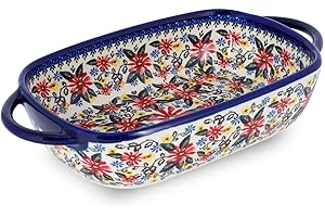 TYMYYS Ceramic Baking Dish For Oven, Small Casserole Dish With Handles, Ceramic Oven Bakeware-chrysanthemum-rectangle 700ml