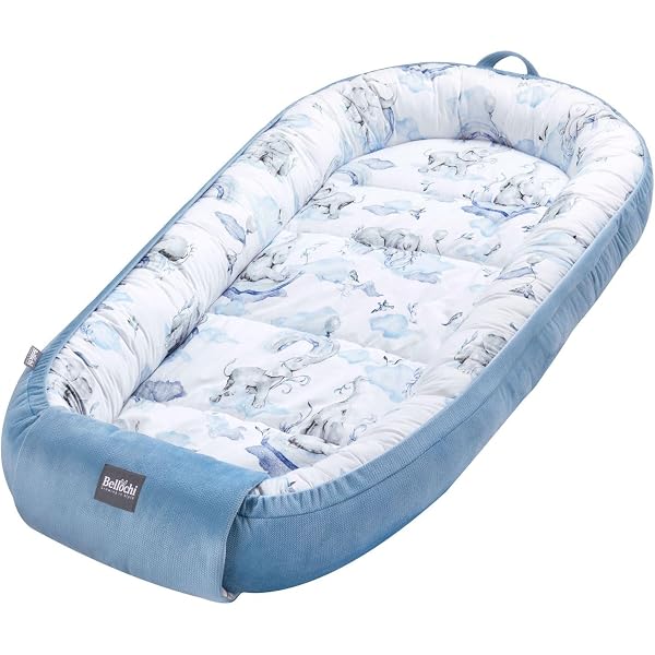 Bellochi HUSH Babynest Bellochi Babynest - Multifunktionale Baby-Liege Mit Magnetverschlüssen 100x70cm Nestchen Baby Mit Tragegriff