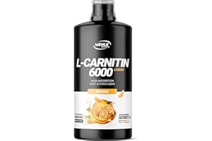 ‎WEHLE SPORTS L-Carnitine 6000 Liquid (1000 ml) – Hochdosiert mit 6000 mg L-Carnitin pro Tagesportion – Amino Workout Drink – Orangengeschmack – Vegan – Wehle Sports (1000ml, Orange)