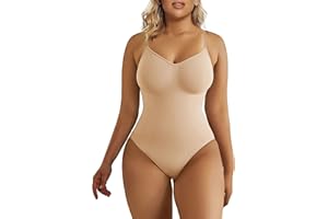 SHAPERX Damskie Body Modelujące Brzuch, Bezszwowe, Modelujące Stringi, Regulowane Paski, Bielizna Modelująca