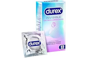 Durex Preservativos Invisible, Extra Lubricado, Pack 12 condones