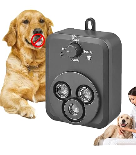 Qinux Barkbuz – Antiabbaio Per Cani, Controllo Vocale, Frequenza 25000-40000 Hz, Portata 10 M