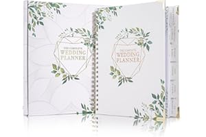 JIMBON Wedding Planner Organizer Book- Wedding Planning Book with 188 Pages - UK Bridal Wedding Countdown Timeline & Organising Diary, Engagement Gift for Future Couples/Brides and Grooms