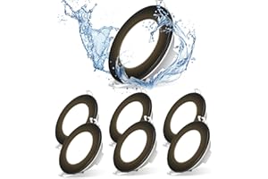 Aigostar Spot LED Encastrable Extra Plat, 4.8W 560LM, Salle de Bain IP65, Noir Plafond, Lumière Naturelle 4000K, Trou Φ68 mm, AC220-240V, Lot de 6