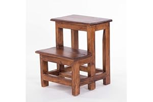 DESIGN DELIGHTS BPS Access Solutions - Scala a 2 gradini, 46 x 37 x 37 cm (A x L x P), in Legno Riciclato