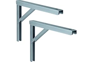 Gedotec 2 składana konsola stołowa 400 mm, przedłużenie stołu, nośność 180 kg, Made in Germany, składana konsola stołowa Profi Line ze stali, metalowa konsola regulowana, do dużych obciążeń