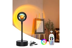 STHomedeco solnedgång lampa - solnedgång lampa nattlampa led sovrum neon projektor ljus led spellampa/skrivbord Rgb atmosfär