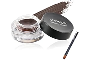 FRXVUC Gel Crème Sourcils, Crème Sourcils, Pommade waterproof pour sourcils, avec Pinceau, Gel de Sourcils Durable pour Créer des Sourcils Délicats, Marron Foncé