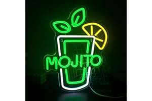 SIGNSHIP Letrero de neón mojito verde cerveza Bar arte del hogar USB LED letrero de neón dormitorio oficina hotel bar Sala de entretenimiento pared arte decoración de luces nocturnas