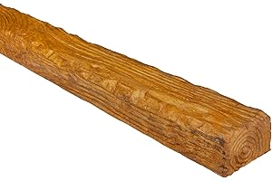 DECOWOOD DECO WOOD Deckenbalken EQ007 aus Polyurethane, 2m Länge, PU Balken Holzoptik (hellbraun - 9x6cm) Innendekor Dekobalken Rohrabdeckung