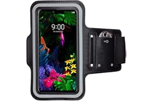 CoverKingz Sportarmband für LG G8 ThinQ - Armtasche mit Schlüsselfach Oberarm Halterung - Sport Laufarmband Handy Armband Schwarz