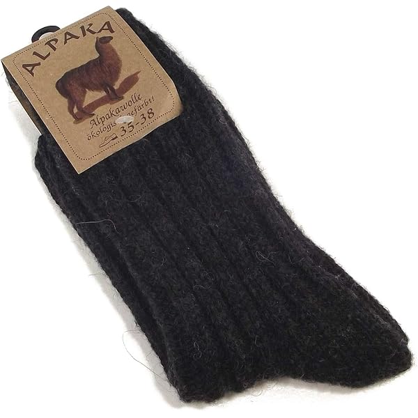 BRUBAKER Calzini di alpaca grigio, beige e marrone 43-46