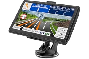 Jimwey Navigationsgerät für Auto 2024 LKW Navi 7 Zoll GPS Navigation für Auto LKW mit Europa UK 52 Karten, Lebenslang kostenloses Kartenupdate, Blitzerwarnung Spracheführung POI Fahrspurassistent