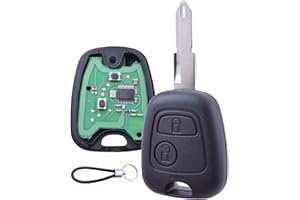 ANGOFIZ Clé Vierge ID46 Electronique à Programmer Compatible avec Peugeot 106 107 206 206CC 206 Break SW 207 306 Télécommande à Distance Testée
