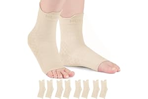 HUEGLO 4Paar Sprunggelenkbandage Orthopädische Kompressionssocken Neuropathie Knöchelbandage Arthritis Achillessehne Bandage Plantarfasziitis Fussbandagen Sprunggelenk Sport,Plantar Fasciitis Socks