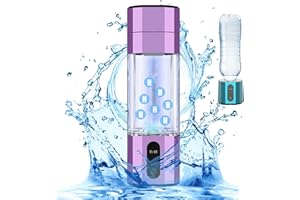 SOMERWAY Wasserstoff-Wasserflaschengenerator, bis zu 6000–8000 PPB, tragbare Wasserstoff-Wasserionisiermaschine, 208 ml, wiederaufladbarer Wasserstoff-Wasserbereiter mit PEM-Technologie für Reisen im Viole