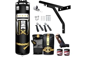ONEX 4-5 FT Heavy Filled Boxing Punch Bag Boxing Training Punching Gloves for Training Fitness Bag MMA 14Pcs Set