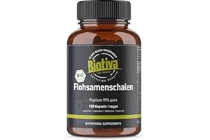Biotiva Psyllium Husks Organic (150 Capsules) - 700mg - Fibres - Digestion - Vegan, Paleo - Planago Ovato - Psyllium Husk Powder - Packed and Controlled in Germany (DE-ECO-005)