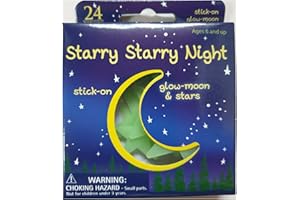MSZSA Glow in The Dark Night Stickers Stars Moon Space Fun Ceiling Wall Art Plastic (Moon)
