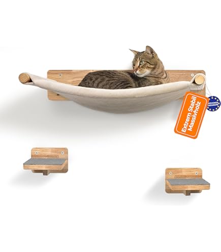 Klimwand voor katten, kattentrappen, set van 3, kattentrap voor aan de