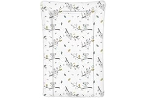 TINY TO TOTS BABY TO TODDLER Baby Changing Mat, Deluxe Koala Bear Print, Large Waterproof Change Mat, Easy Wipe, Unisex Soft Padded Premium Travel Friendly Tiny to Tots Nappy Changing