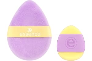 essence WHAT THE FLUFF?! powder puff, Make-up Schwämmchen, Nr. 01, Nanopartikel frei, 1er Pack (2pcs)