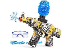 BuYou Gel Ball Blaster Fast Auto Blaster Electric with 31k Ammo for Adults Yellow (Yellow Camouflage) | Eyewear | Rechargeable | Garden | Outdoor Games Activities