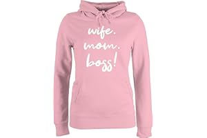 Shirtracer - Pullover Damen Hoodie Frauen - Mama - Wife Mom Boss I Mom Life