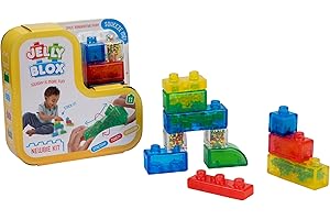 GOLIATH Jelly Blox - Kit per principianti - 11 Mattoncini tattili - Gioco di costruzione per bambini dai 2 anni - Esperienza sensoriale con blocchi elastici, morbidi e flessibili - Abilità motorie fini