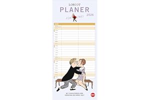 Loriot Planer für zwei 2026: Humorvoller Partnerkalender mit 2 Spalten und viel Platz für Eintragungen. Wandkalender. Planer 2026 zum Eintragen. Jahres-Planer für 2 Personen. (Familienplaner Heye)