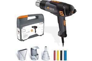 Steinel varmluftspistolset HM 2120 E, varmluftspistol 2200 W | inkl. munstycken och krympslangar, temperatur 80°-650°C, varml