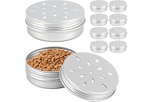 QWORK® Zestaw 10 aluminiowych puszek na zapachy dla pies z wentylacją, pojemniki zapachowe 60 ml do treningu pies
