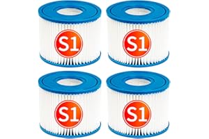 YanBan Filtre de Piscine Compatible avec PureSpa Type S1 la Cartouche de Filtre de Pompe à Cartouche de Rechange, Paquet de 4 filtres de piscines à Source Chaude (4,2 x 2,8 Pouces)