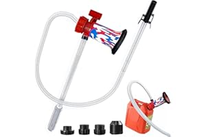 BQWEUN Bomba Extractora Aceite Coche con Sensor de Parada Automática, Incluye 3 Adaptadores Universales 2"/2.1"/2.75", Bomba Gasoil de Portátil, Bombas Automáticas de Combustible, para Automóviles