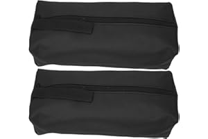 BUACHOIS 2 Pièces Grand Sac à Outils, 30 x 10 x 10 cm Portable Sac de Rangement, Organisateur de Sac à Outils avec Sangle Suspendue et Fermeture à Glissière, Multifonctionnel 600D Polyester Tool Kits (Noir)